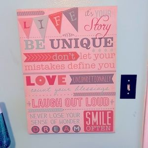 Beautiful canvas with inspiring words!